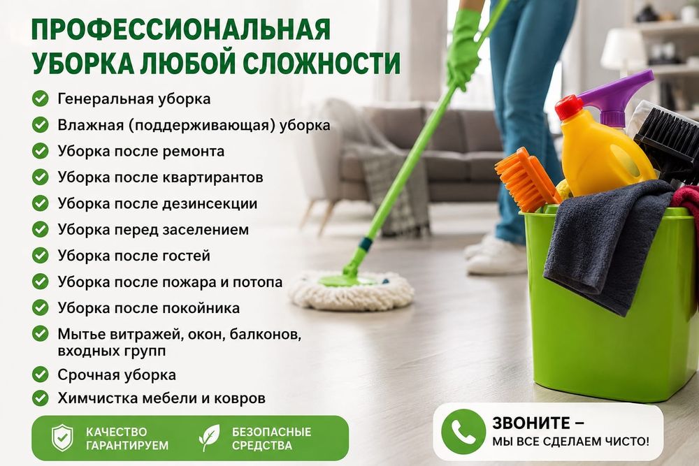 Клининг уборка Алматы