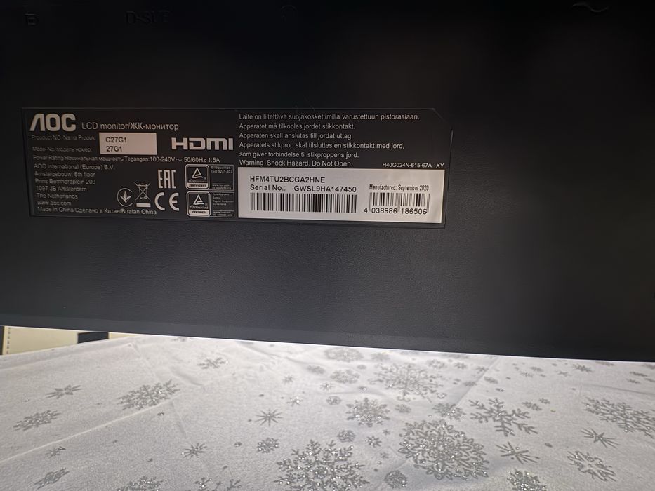 Monitor Gaming AOC 27” 144hz