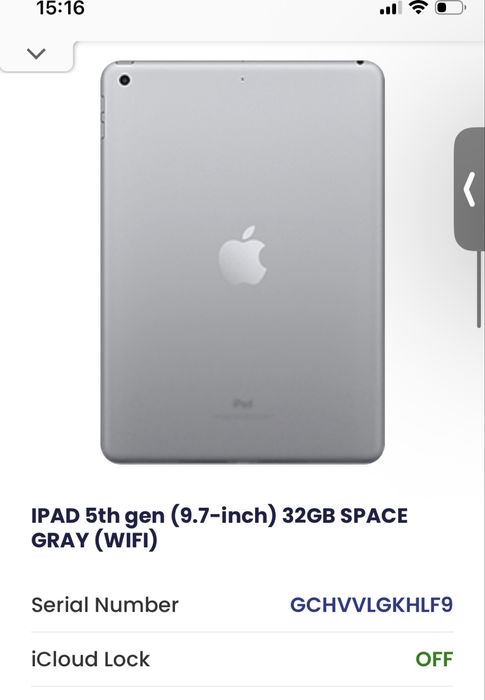 iPad generatia 5 pentru piese