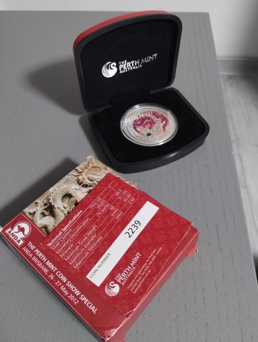 Moneda de colecție argint pur.