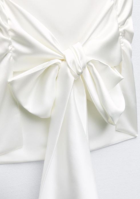 Топ zara с бантом на спине Xs