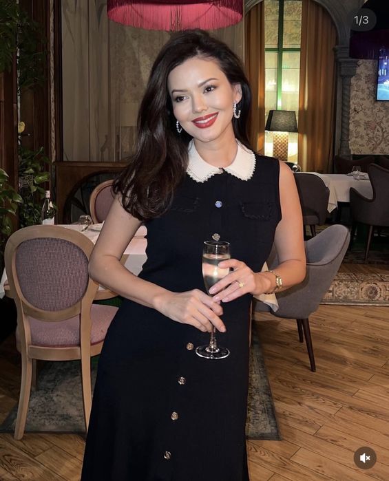 Черное платье Sandro