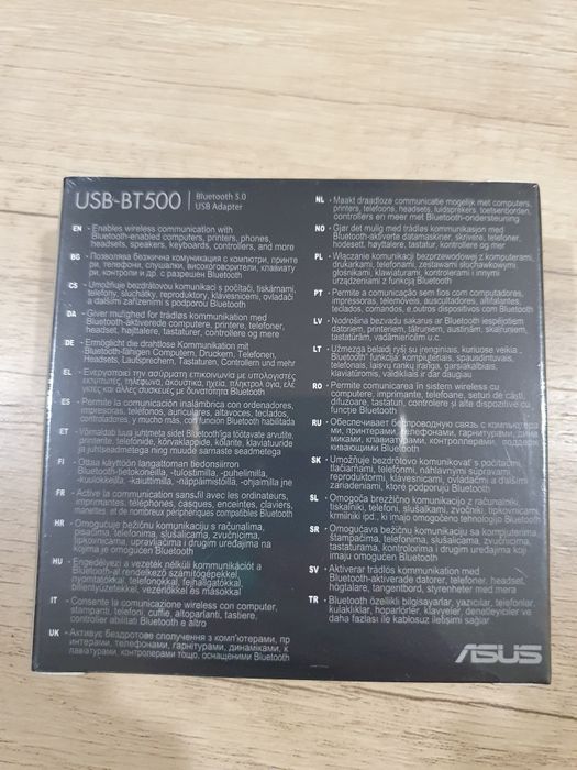 Нов - Безжичен USB адаптер ASUS - USB-BT500, черен/златист