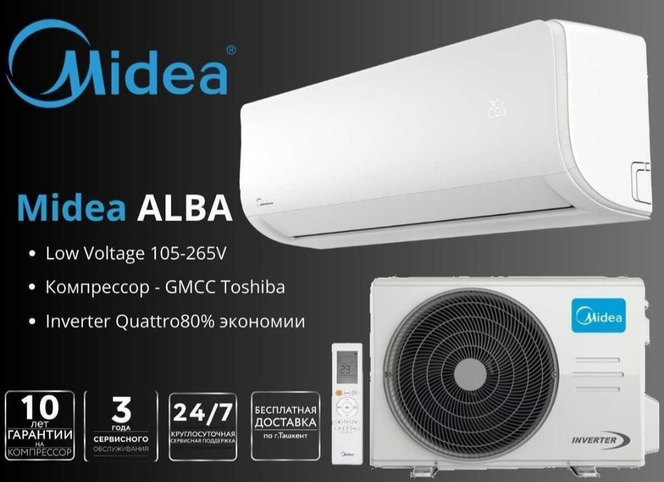 Мега скидка кондиционер Midea 12 скидка со склада доставка бесплатно