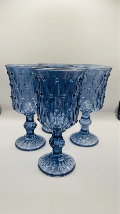Набор бокалов синий 4 шт