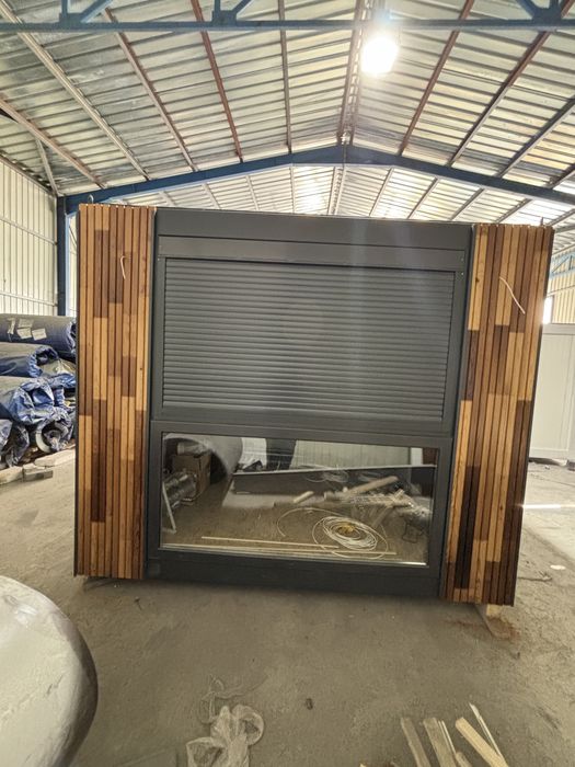 Vand conrainer modular cu riflaj de lemm