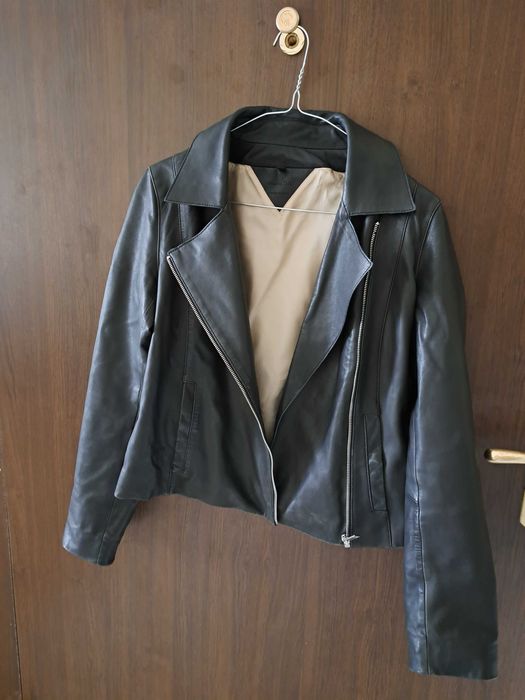 Massimo Dutti кожено яке - xs