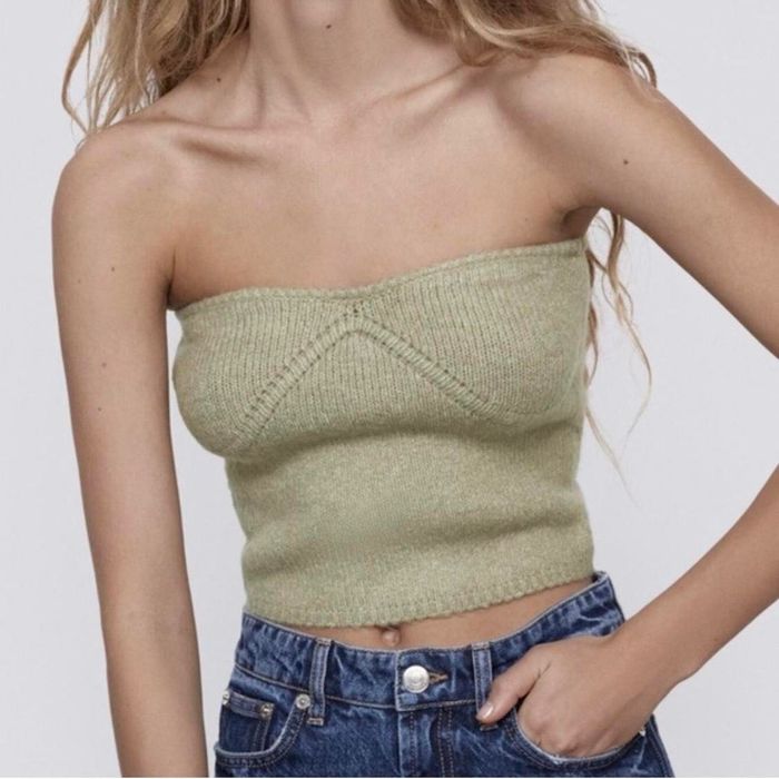 Дамско плетено бюстие ZARA