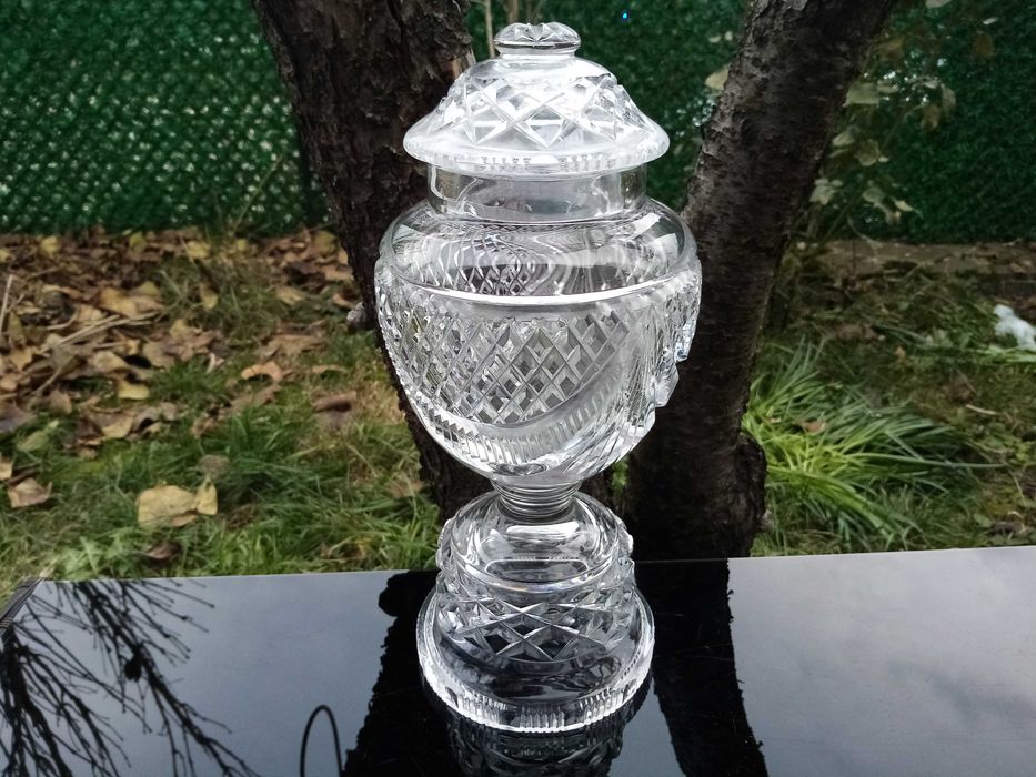 Огромна кристална ваза винтидж