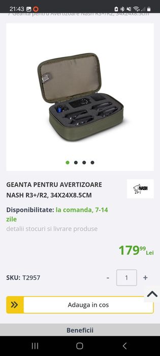 Set 4+1 avertizori nash siren r2+ geanta nash