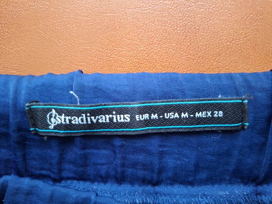 Fustă lungă Stradivarius, mărine M,  din voal premium, albastru elegant, croi flui