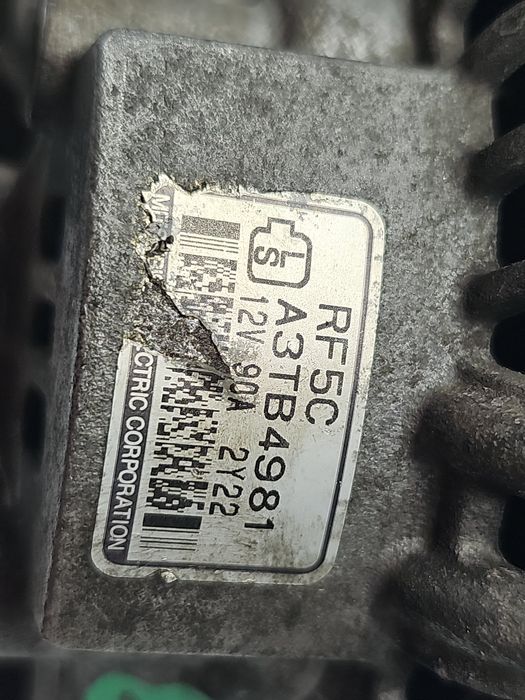 Alternator Mazda 6 Hatchback (GG) [Fabr 2002-2008] A3TB4981 2.0 RF 100