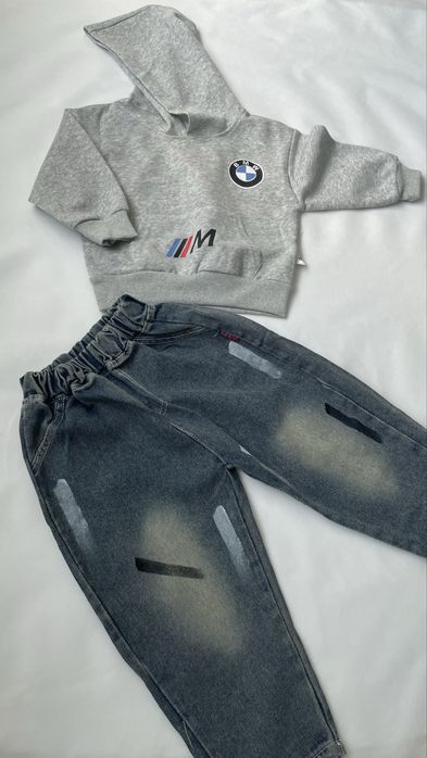 Костюм для мальчика, кофта с капюшоном + джинсы