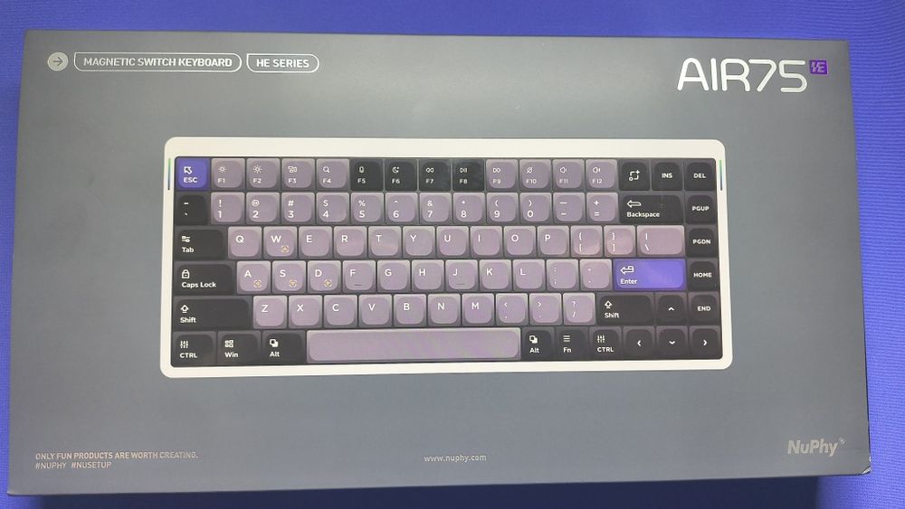 NuPhy Air 75 HE в серо-фиолетовом цвете