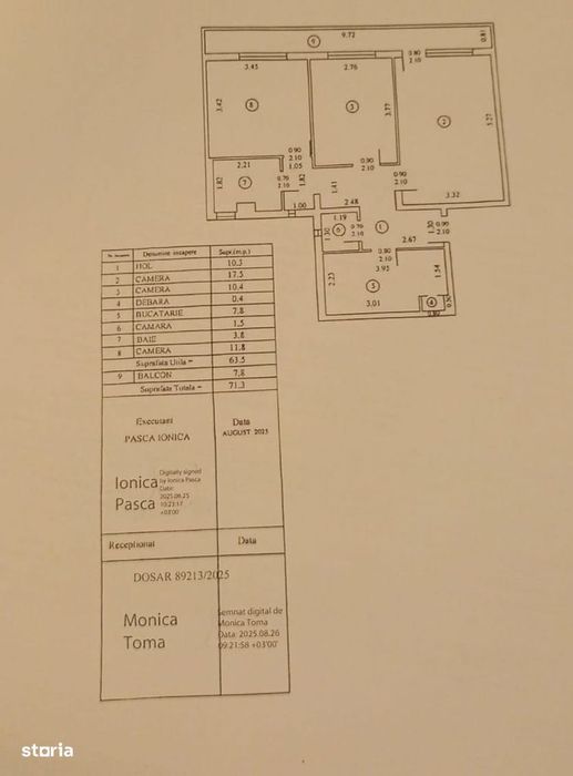 Apartament 3 camere | Drumul Taberei | 71,3 mp | Metrou 3′