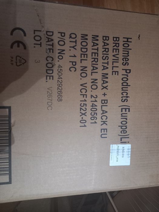 Expresor Breville Barista Max Plus VCF152-01  Nou