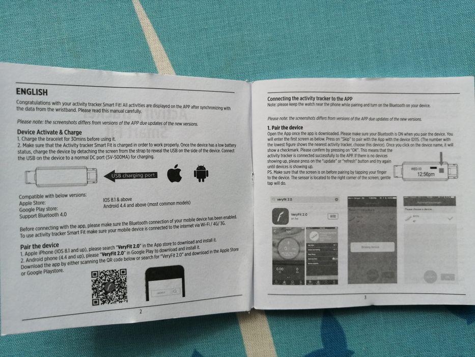 Bratara smartfit activity tracker, noua, sigilata, culoarea negru