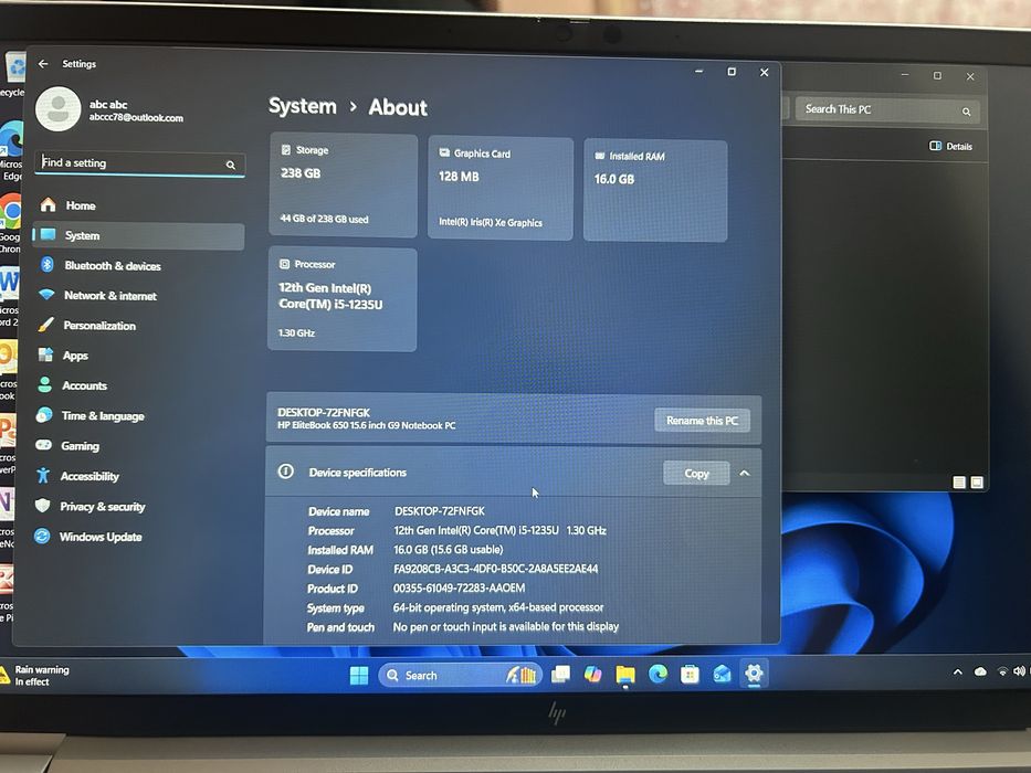 Laptop HP EliteBook 650 G9