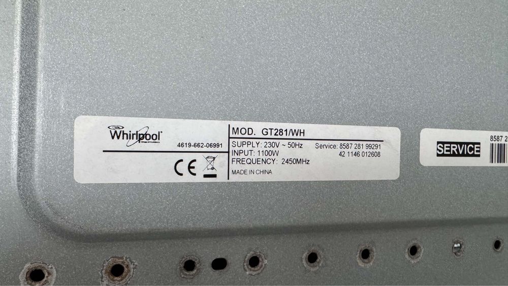 Cuptor cu microunde Whirlpool GT281/WH – 1100 W