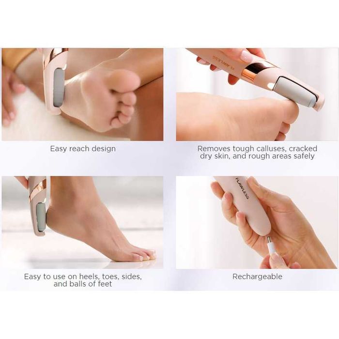 Електрическа пила - уред за пети, педикюр с 2 приставки за гладка кожа