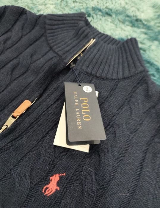 Pulover Ralph lauren albastru inchis marimea L nou cu eticheta