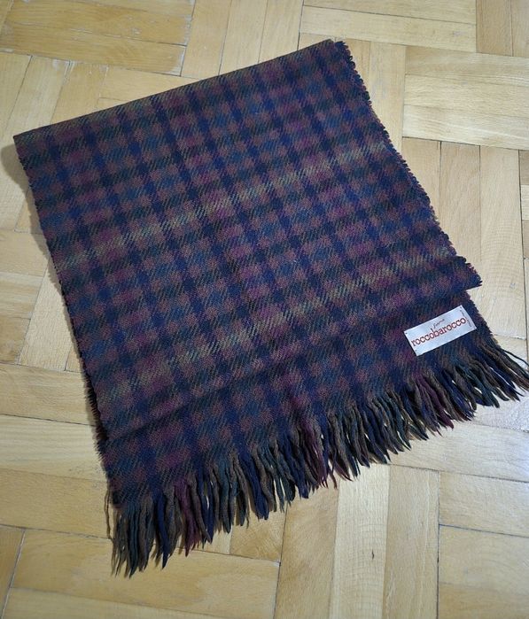 Fular Lux Roccobarocco, Lână Pătrată, Made in Italy, Bărbați