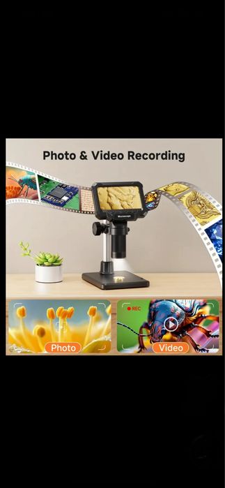 Microscop Digital 10MPX,1080P, marire 10x-1600x, 4.3 inch, NOU
