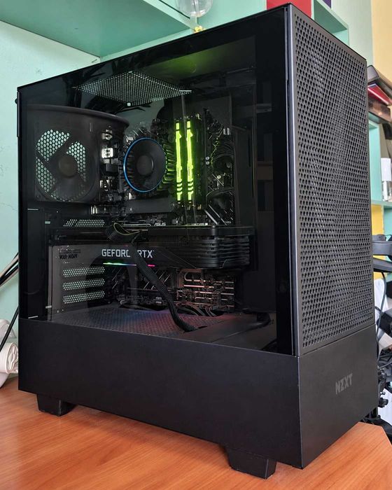 Геймърски компютър | RTX 3060 Ti | i5-12400 | 32GB RGB | NZXT