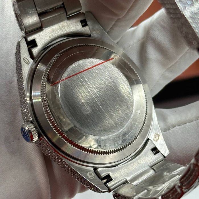 rolex datejust pave blue dial 41,mm