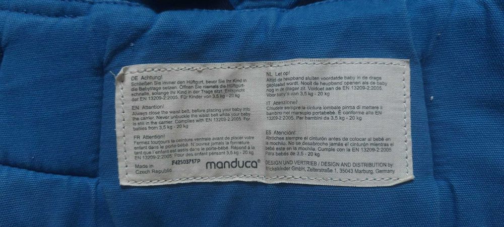 Manduca First – marsupiu ergonomic cu insert nou-născuți, impecabil