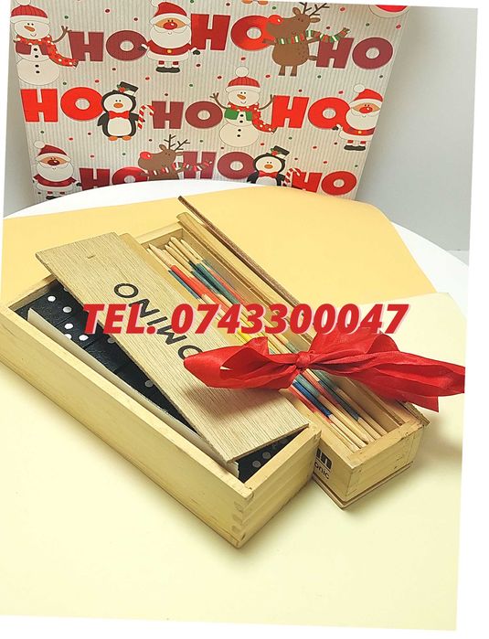 Pachet Cadou Gift  Joc Marocoo mikadoSi Domino  Transport Gratu