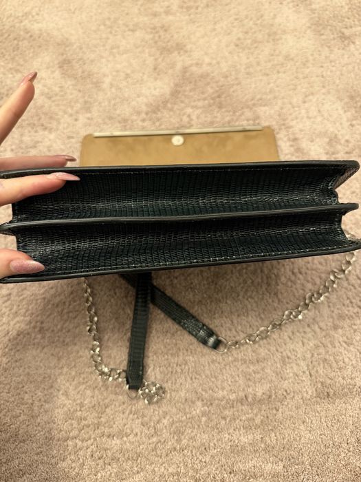 Geanta piele naturala, verde inchis Anna Cori