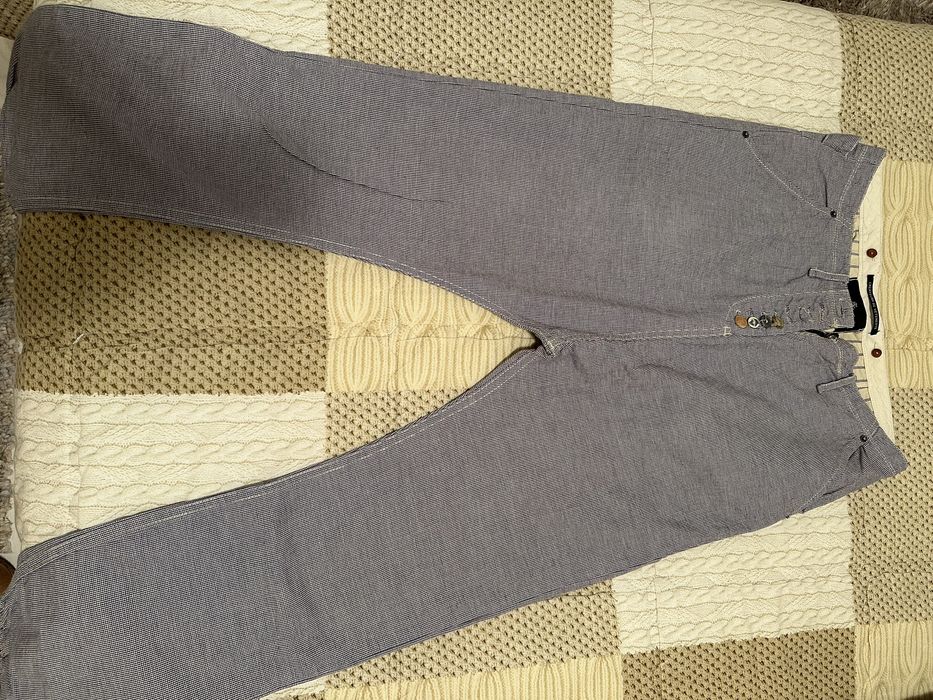 Памучен панталон с паднало дъно