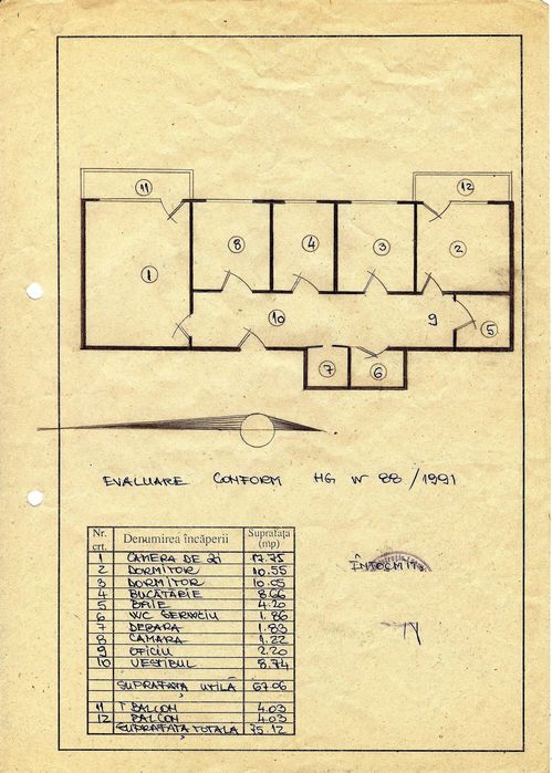 apartament 3 camere de vanzare