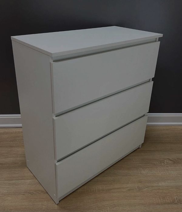 Тумба белая три отсека