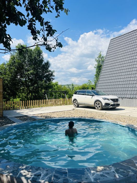 Cabană Aframe cu piscina si ciubar