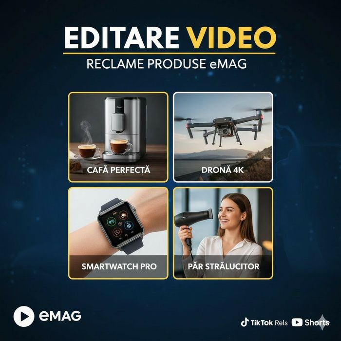 Editare Video Reclame Produse (eMAG, Marketplace, Social Media)