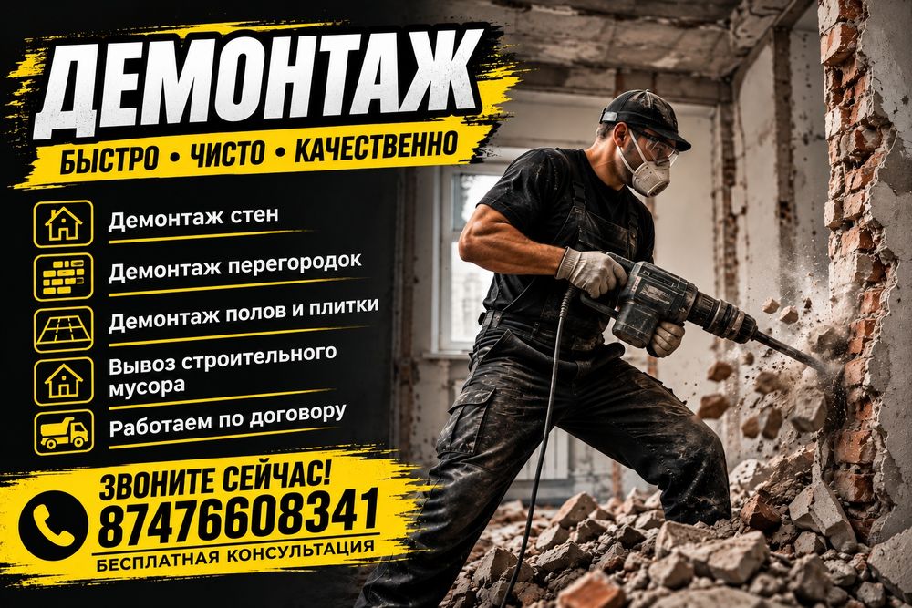 Демонтаж любой сложности