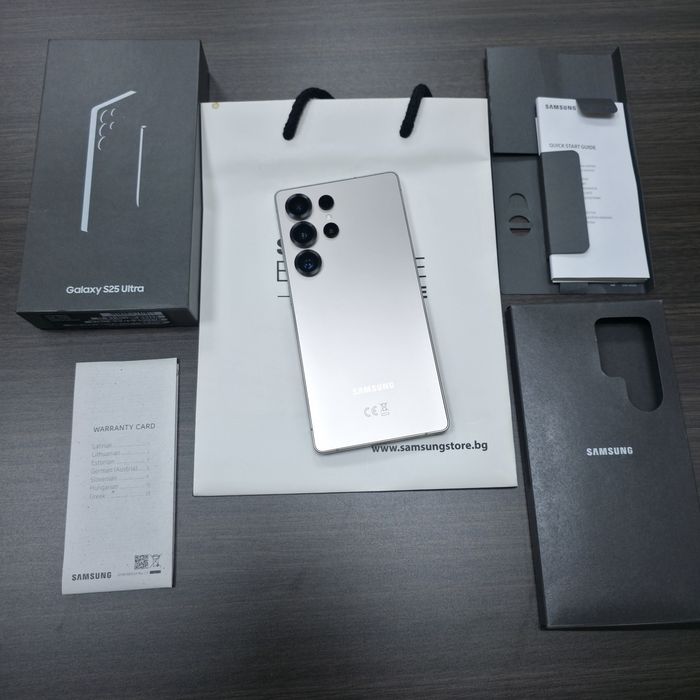 КАТО НОВ 256GB Samsung S25 Ultra Experience Store Гаранция 2027 Gray