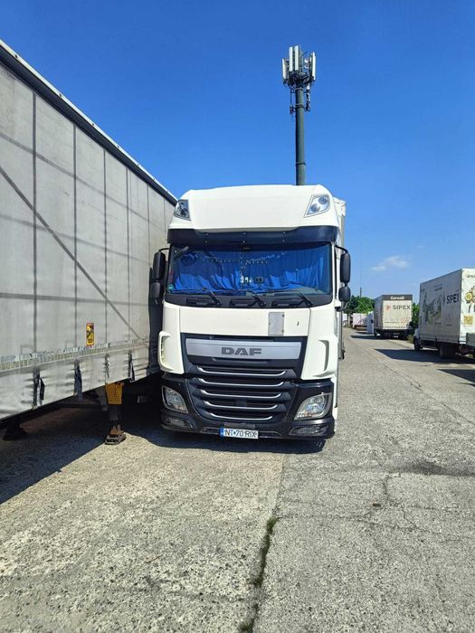 Ansamblu cap tractor Daf XF 460 Low Deck + semiremorca prelata Vario Schmitz 2011 (NT 70 + 36 RIX)