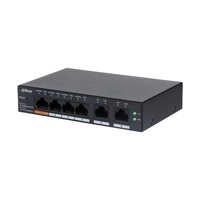 Суич 6 порта 4x PoE 60W Cloud Managed - DAHUA CS4006-4ET-60