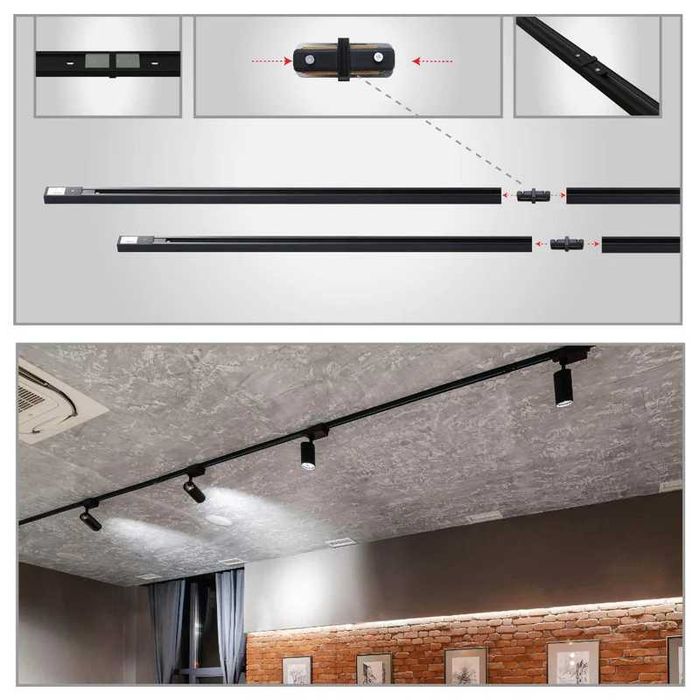 Потолочный рельс Магнитные трековые светильники рельсы Magnitniy Rels
