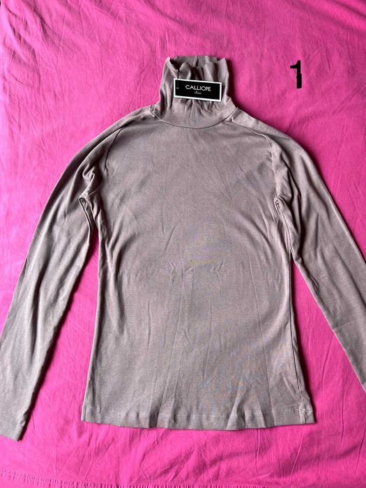 Нови с етикет. Блузи с висока яка, различни цветове, размер S-L.