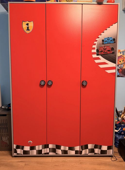 Cilek Детски трикрилен гардероб Race Cup