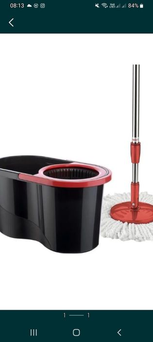 Galeata rotativa cu mop microfibra si coada inoxNu lăsați copiilor