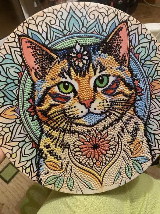 Картина с диаманти „Котка“ – Ръчна изработка