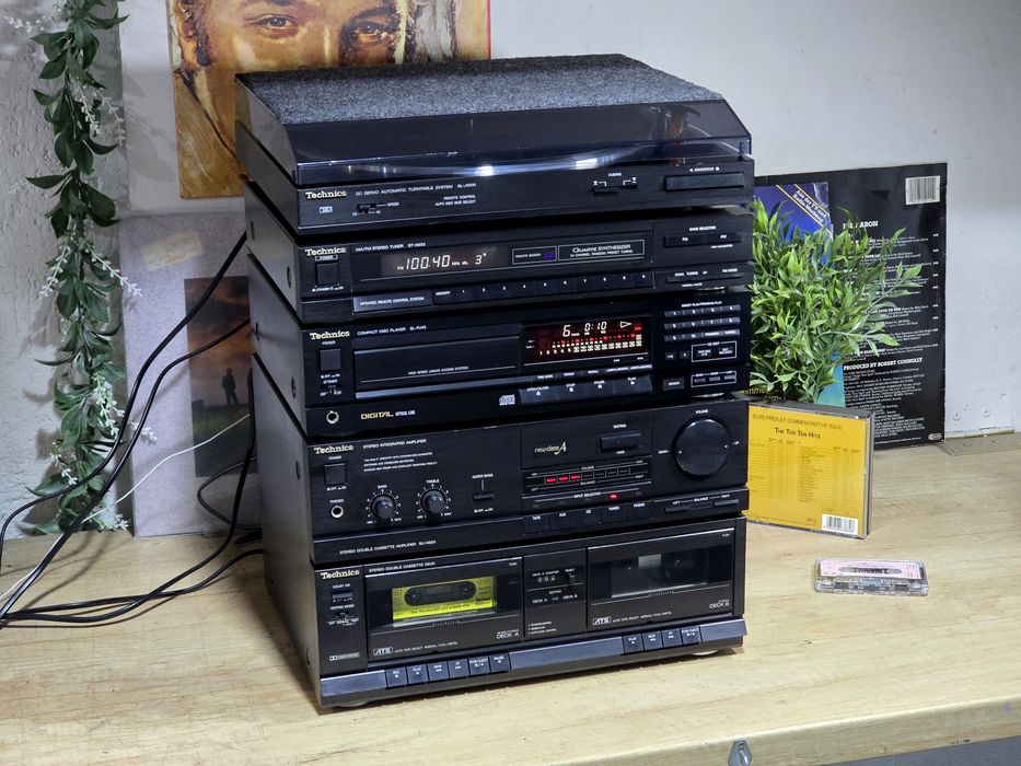 Linie audio TECHNICS x820, amplificator, deck,pick-up, tuner,cd player