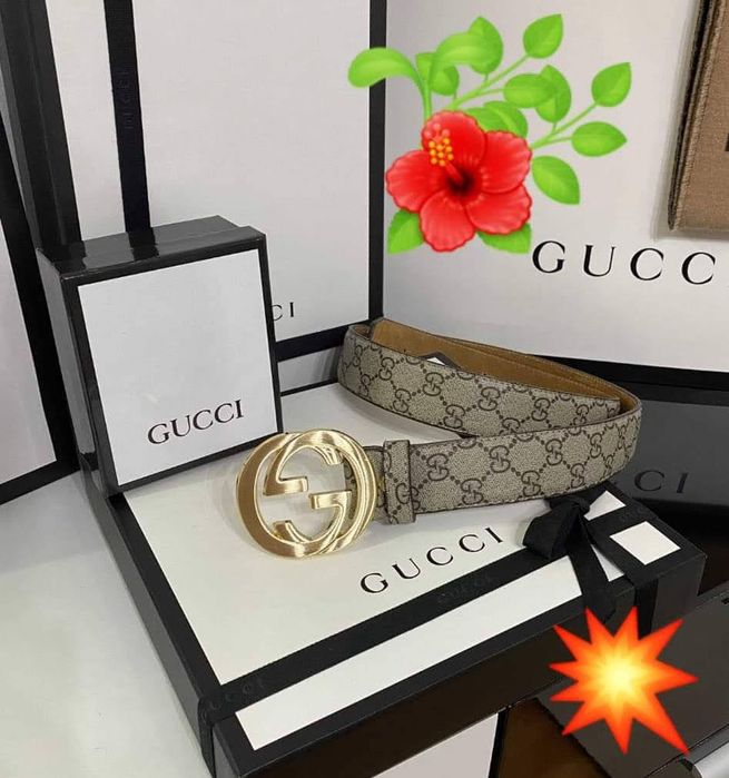 Curea piele Gucci, super model, cutie,saculet, etichetă