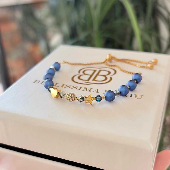 Дамска Гривна с Кристали и Перли Swarovski/Сваровски