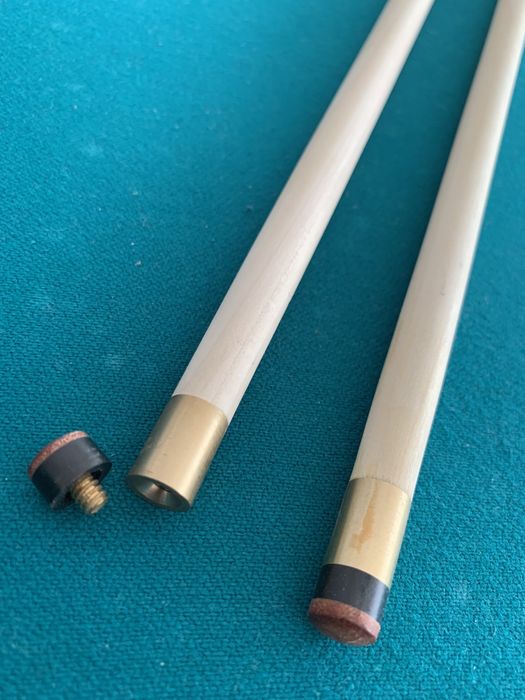 Set 2 tacuri biliard plus 10 varfuri cu filet TEL-27.903.983